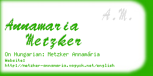 annamaria metzker business card